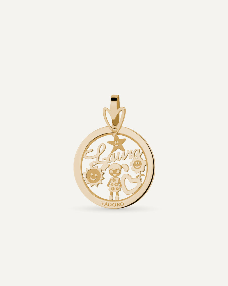 COLGANTE PERSONALIZADO DE 20MM EN ORO
