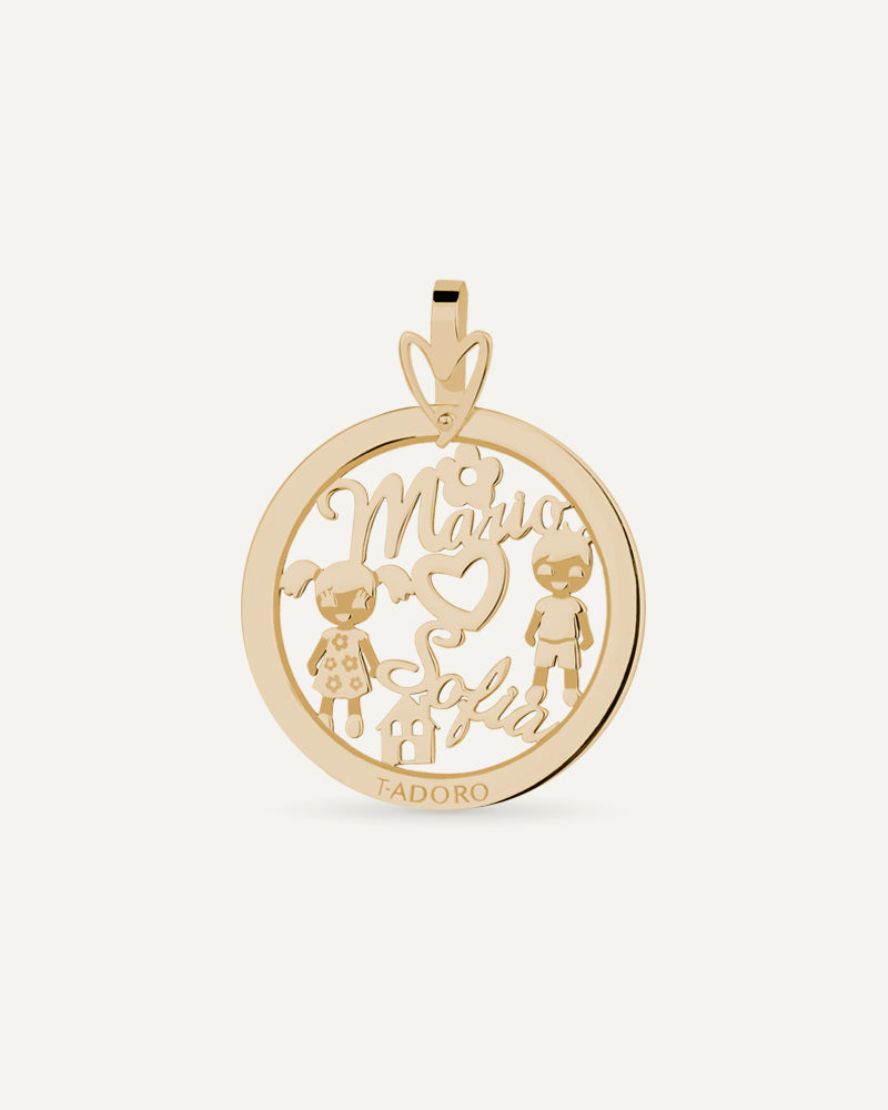COLGANTE PERSONALIZADO DE 25MM EN ORO