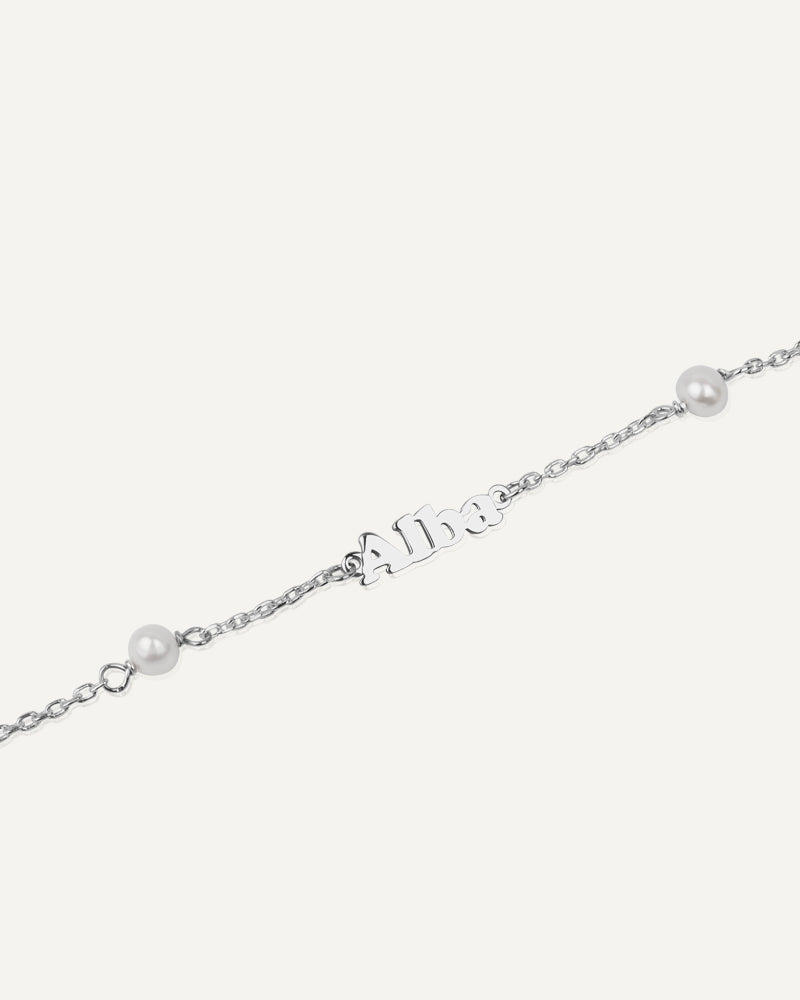 PULSERA JUNIOR CON NOMBRE EN PLATA DE LEY