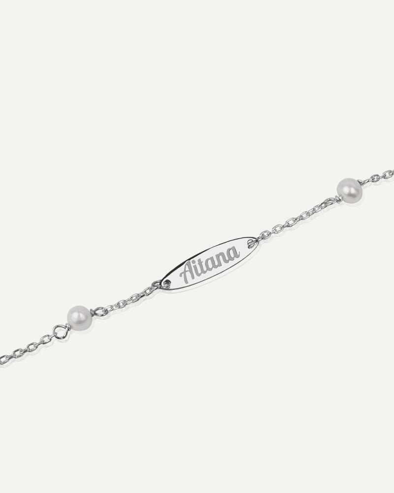 PULSERA JUNIOR CON NOMBRE EN PLATA DE LEY
