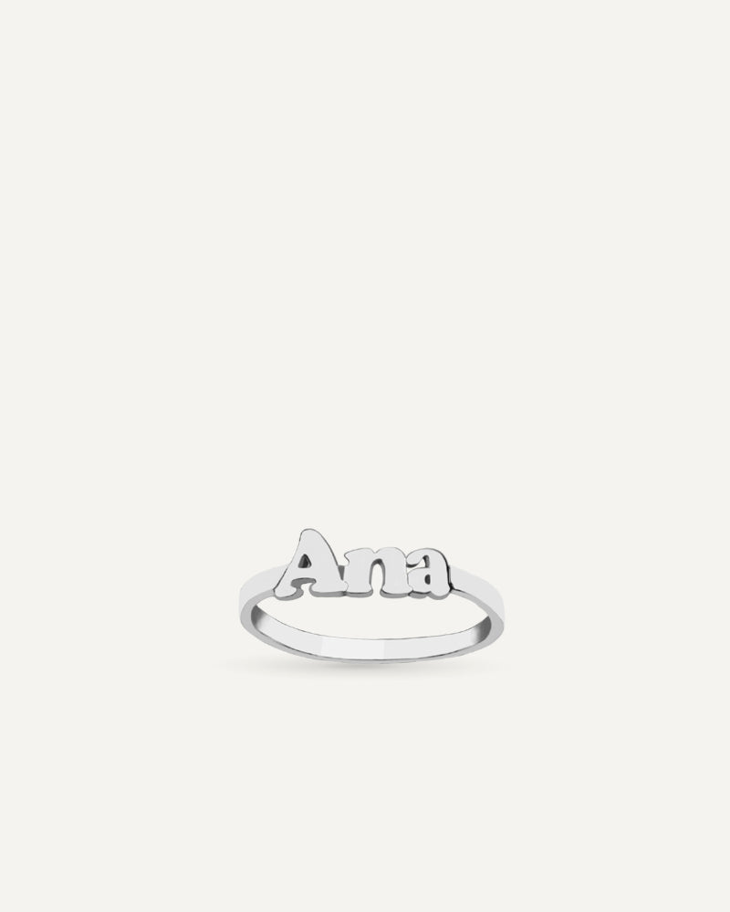 ANILLO JUNIOR CON NOMBRE EN PLATA DE LEY
