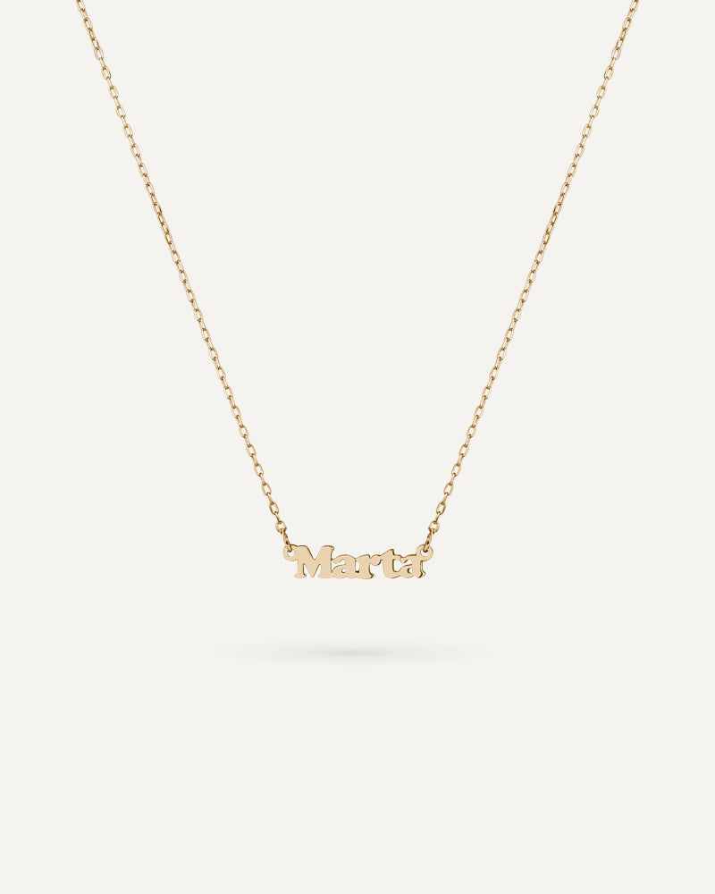 Collar JUNIOR con nombre personalizado en oro de 18kt