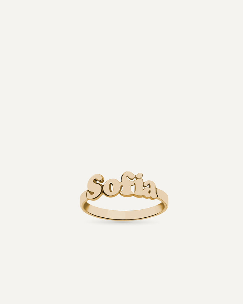ANILLO PERSONALIZADO CON NOMBRE EN PLATA DE LEY