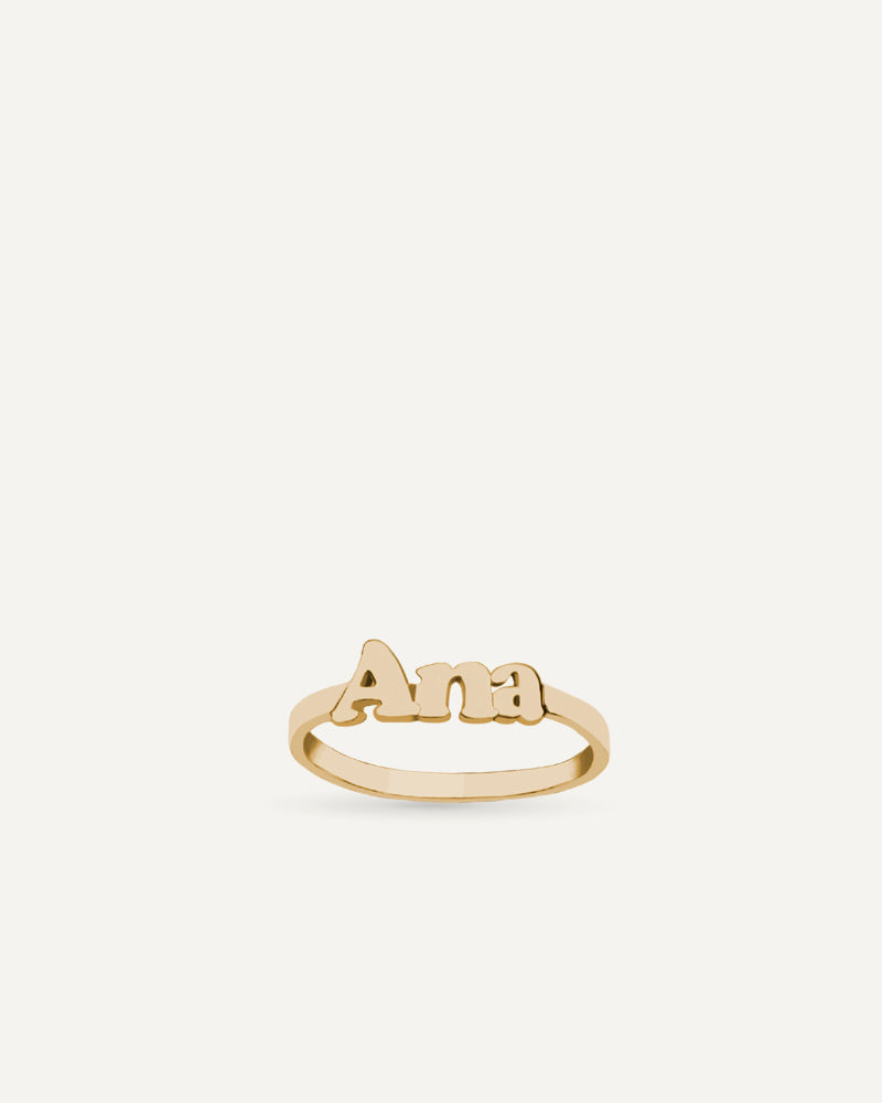 ANILLO JUNIOR CON NOMBRE EN ORO 18KT