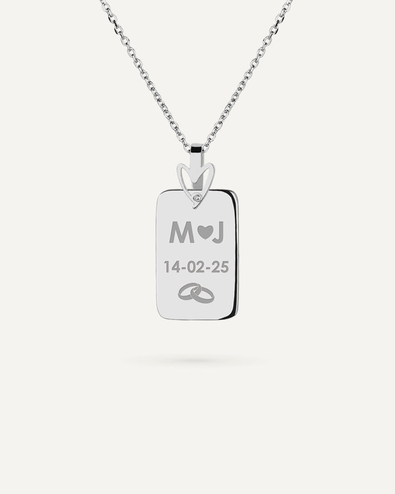 COLLAR PERSONALIZADO 19x12MM EN PLATA