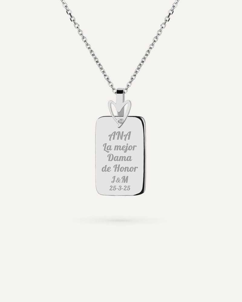 COLLAR PERSONALIZADO 19x12MM EN PLATA