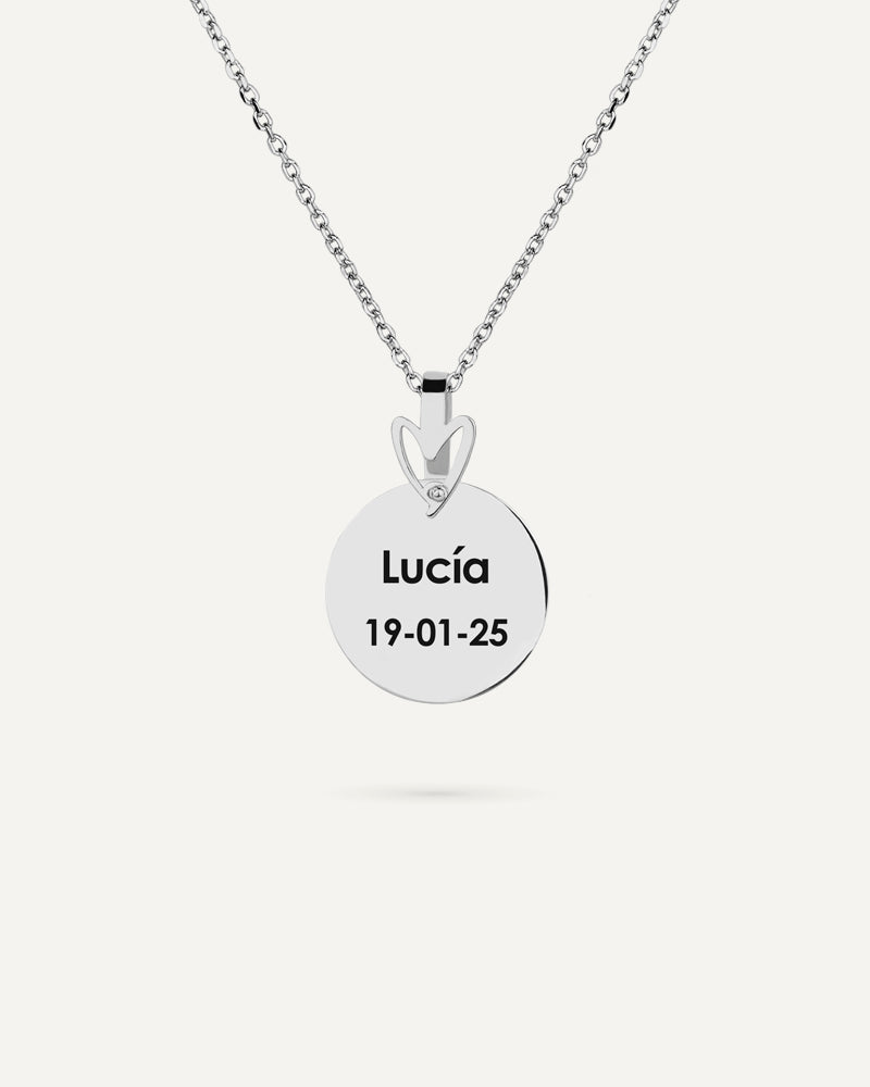 COLGANTE PERSONALIZADO 15MM EN PLATA ESMALTADA