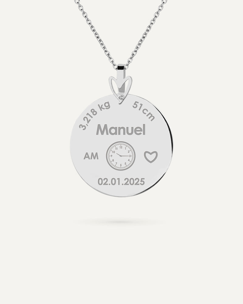 COLLAR PERSONALIZADO 25MM EN PLATA