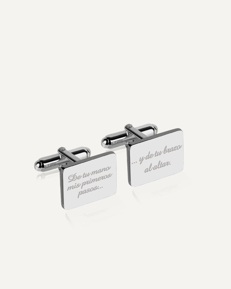 GEMELOS PERSONALIZADOS 17,5X14MM EN PLATA