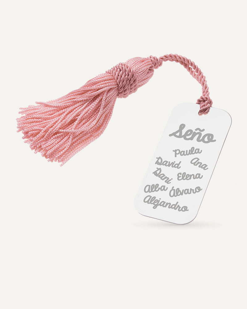 MARCAPÁGINAS PERSONALIZADO 50X22MM EN PLATA