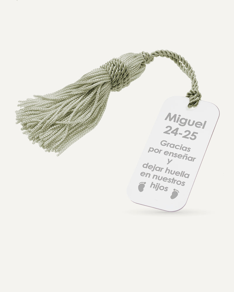 MARCAPÁGINAS PERSONALIZADO 50X22MM EN PLATA