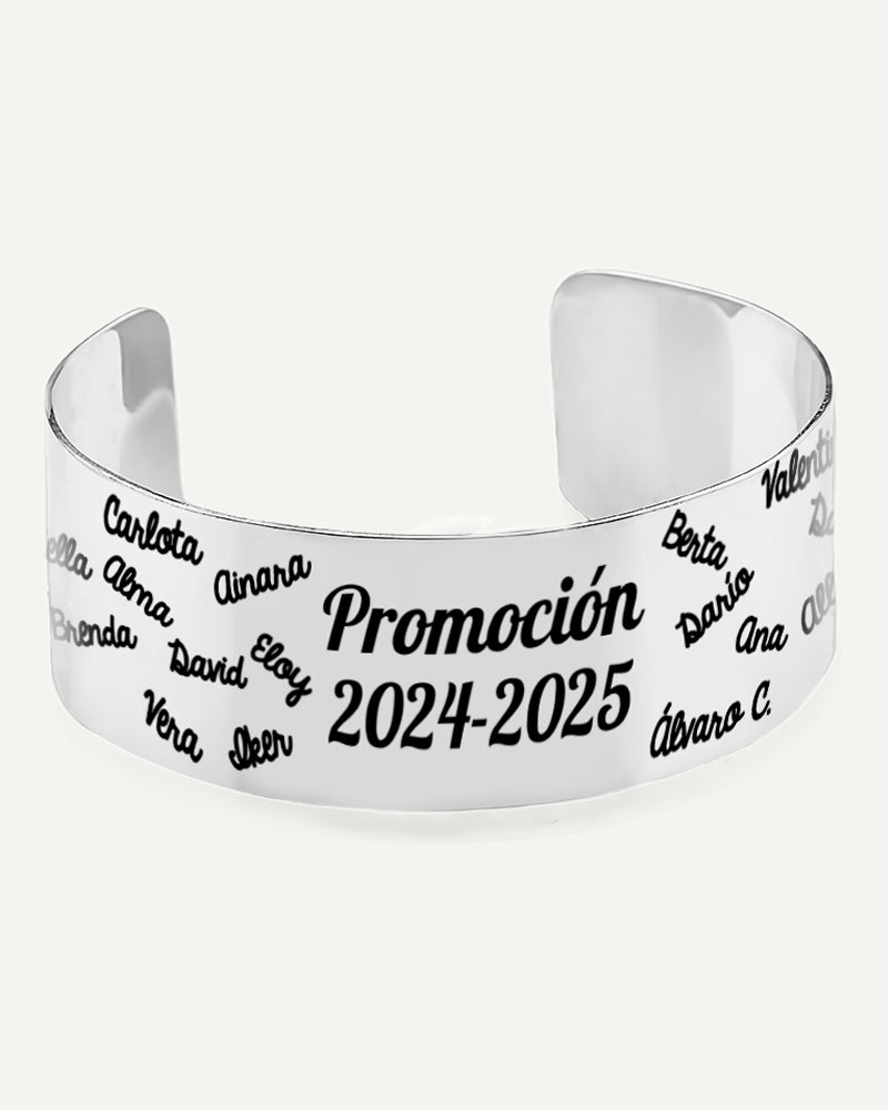 PULSERA PERSONALIZADA 25MM EN PLATA ESMALTADA