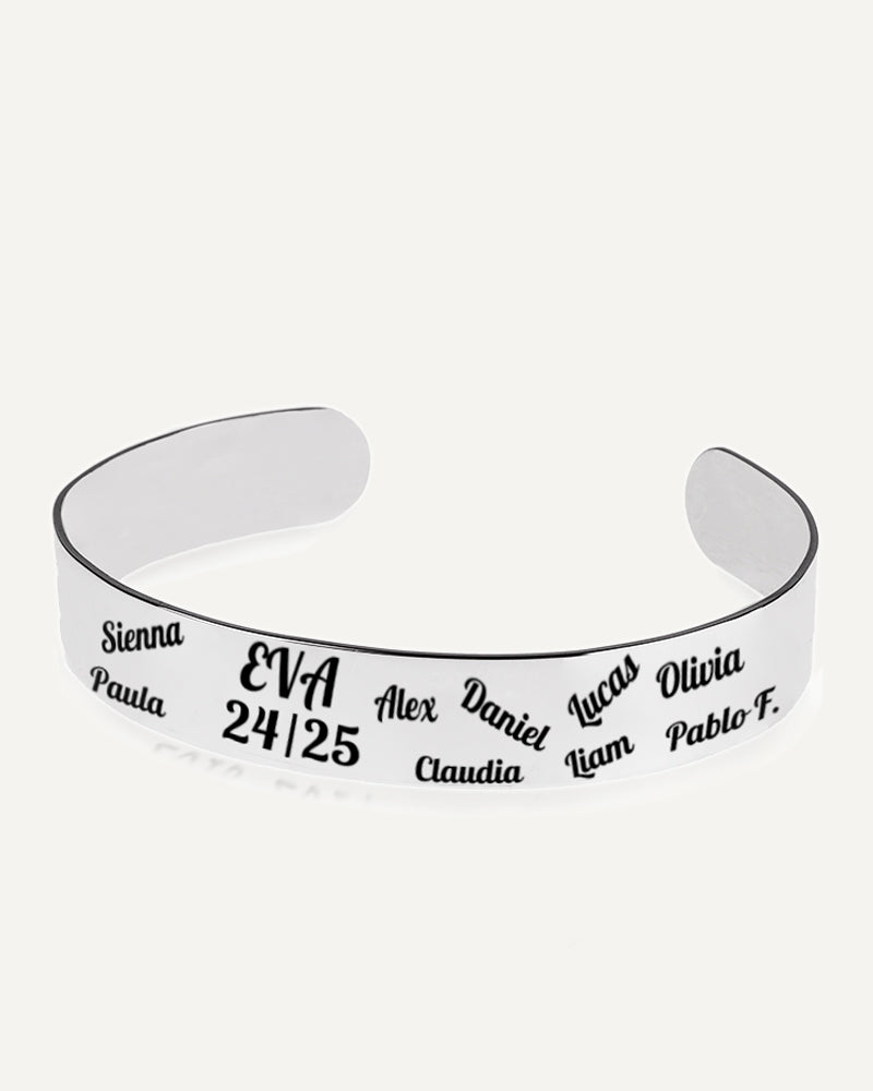 PULSERA PERSONALIZADA 12MM EN PLATA ESMALTADA