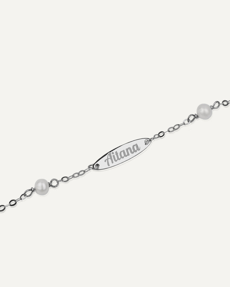 Pulsera JUNIOR con nombre personalizado en oro de 18kt