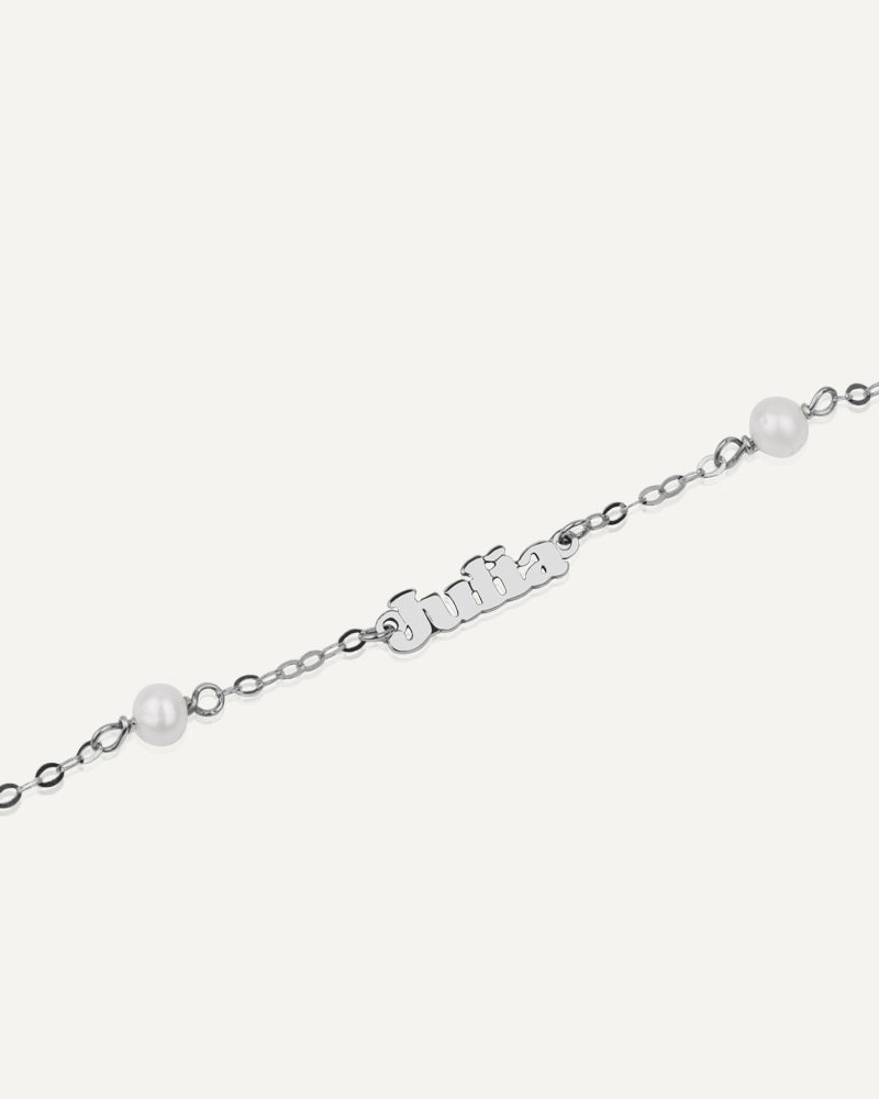 Pulsera JUNIOR con nombre personalizado en oro de 18kt