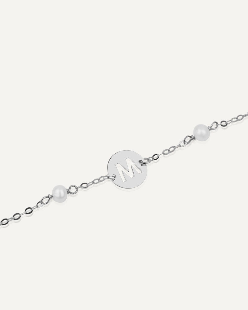 Pulsera JUNIOR con inicial personalizada en oro de 18kt