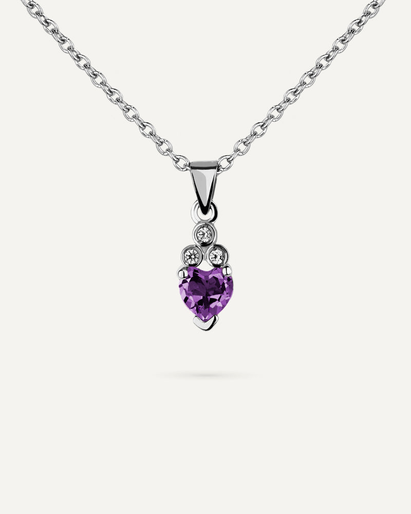 COLLAR AMATISTA TALLA CORAZÓN