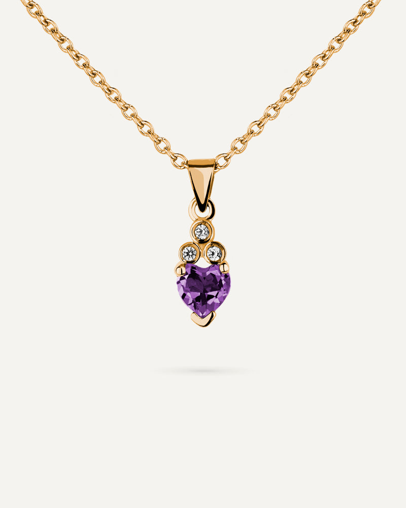 COLLAR AMATISTA TALLA CORAZÓN